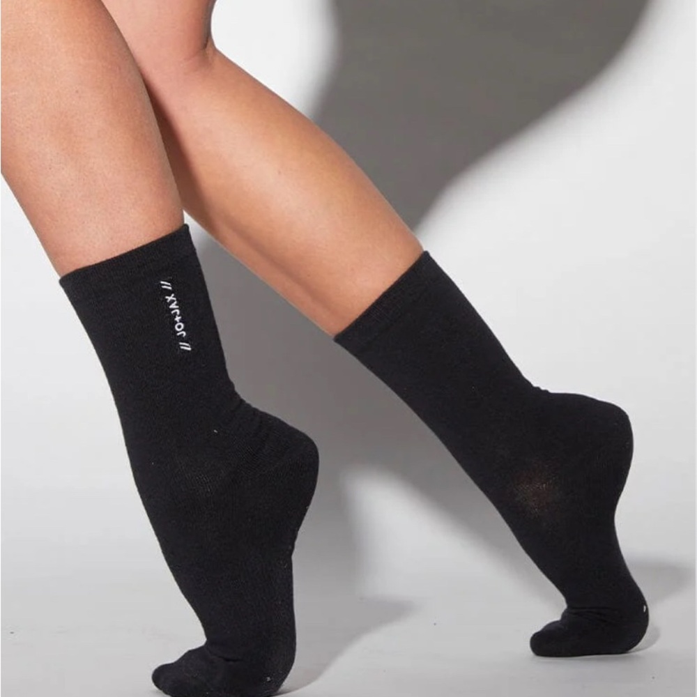 Black Adult Jo & Jax Crew Dance Socks